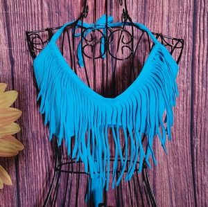 Venus Fringed Halter Bikini Top